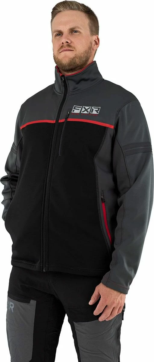 FXR Elevation Tech Zip-Up Jacket Black/Red 1 FXR Elevation Tech Zip-Up Jacket Black/Red