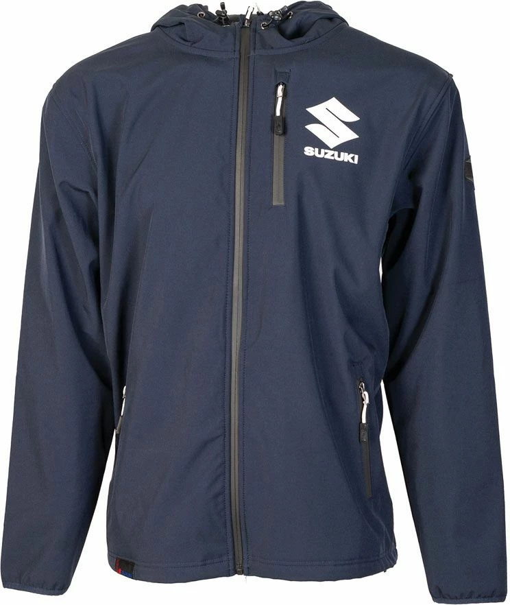 Factory Effex Suzuki Soft Shell Jacket Navy 1 Factory Effex Suzuki Soft Shell Jacket Navy